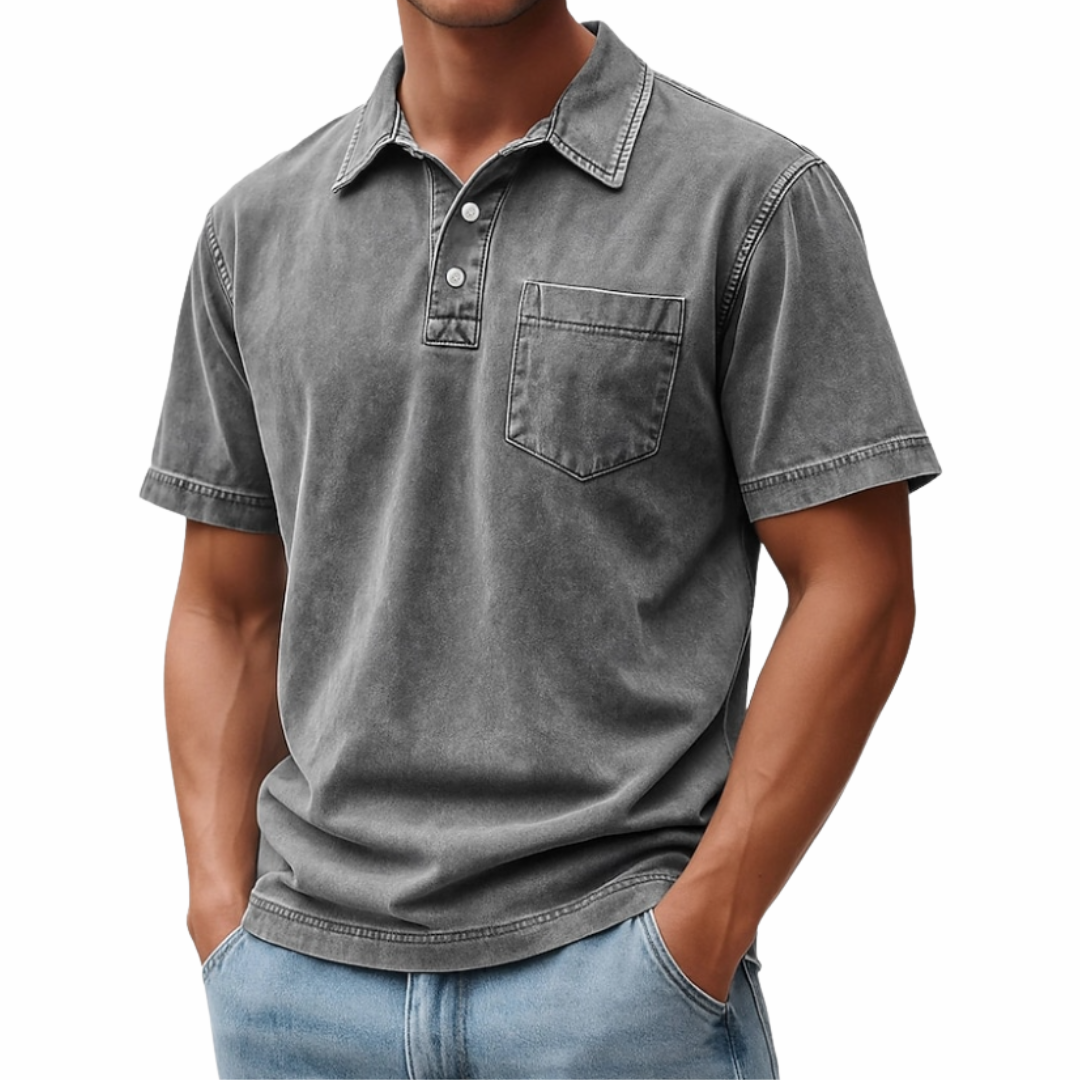 Amar | Vintage Acid Wash Polo