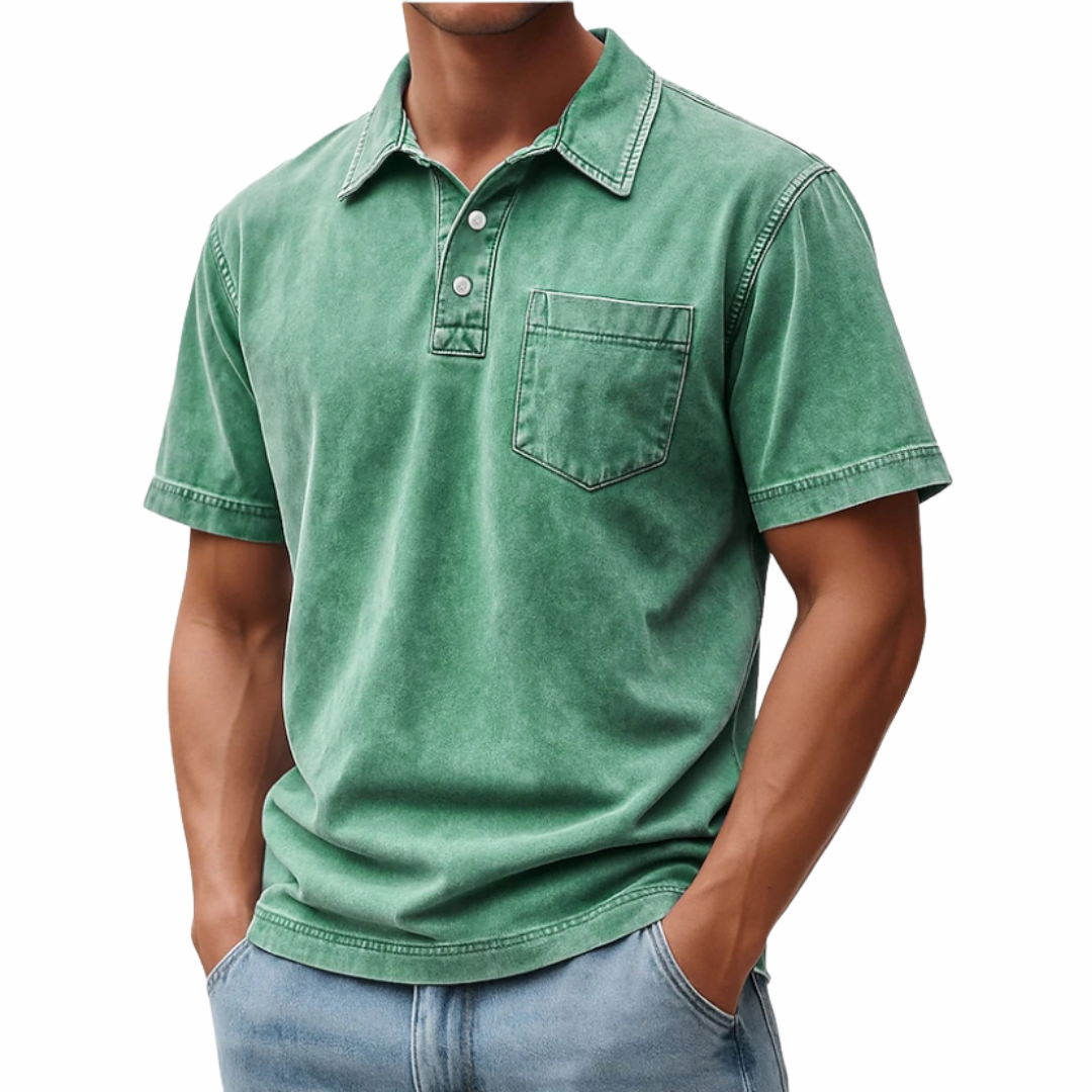Amar | Vintage Acid Wash Polo