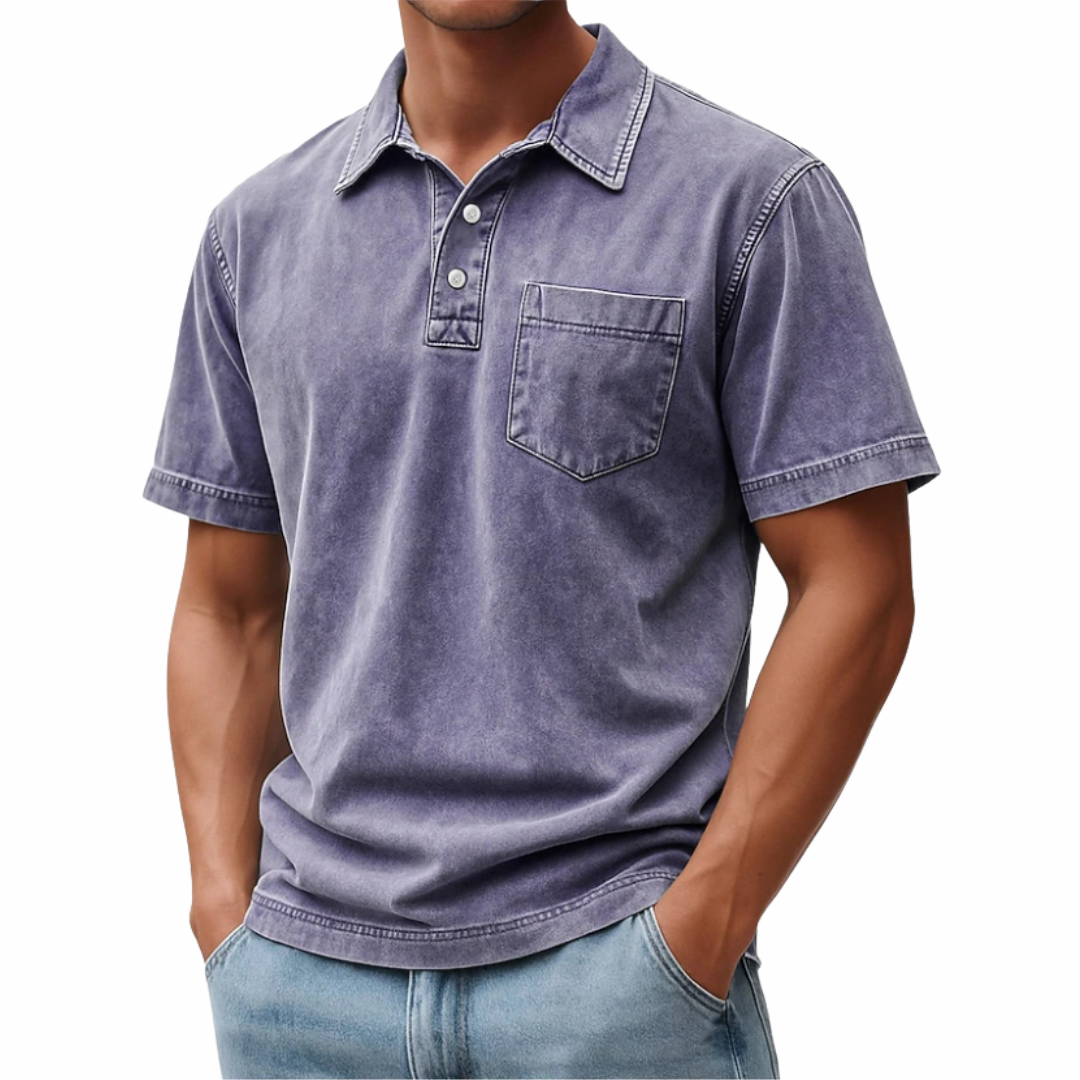 Amar | Vintage Acid Wash Polo