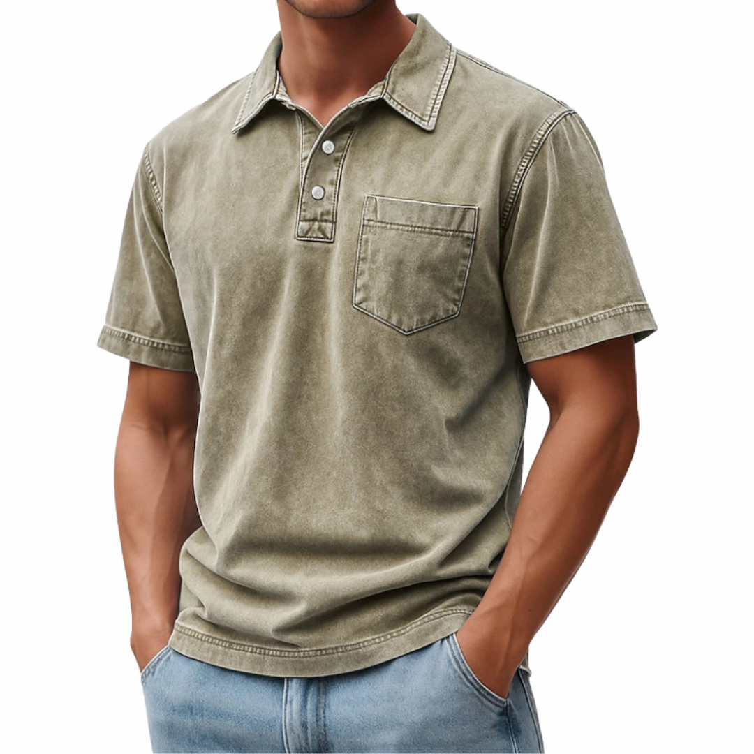 Amar | Vintage Acid Wash Polo