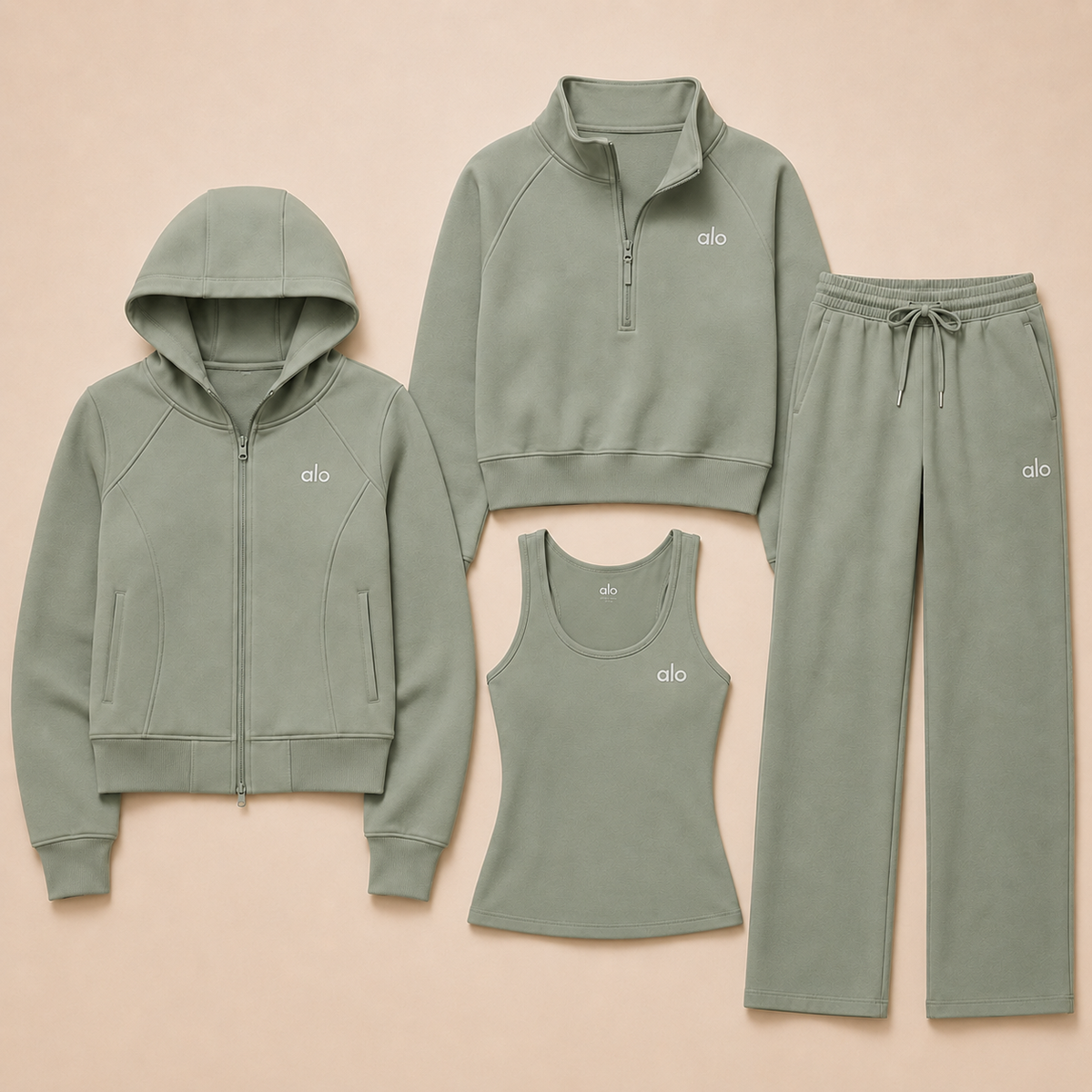 Women's 4-Piece Everyday Comfort Set | Premium Activewear Matching Outfit