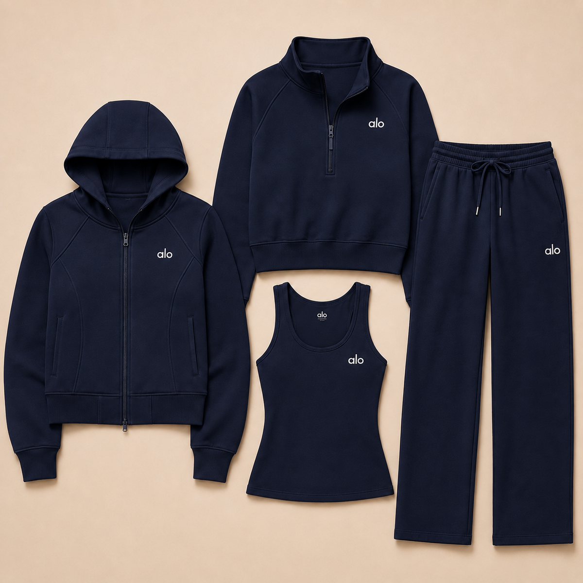 Women's 4-Piece Everyday Comfort Set | Premium Activewear Matching Outfit